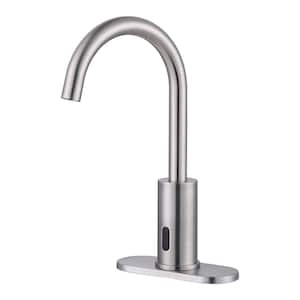 4 Centerset Touchless Single Hole Bathroom Faucet in Brushed Nickel