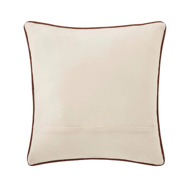 Home Decorators Collection Cream Fringe Textured 18 in. x 18 in