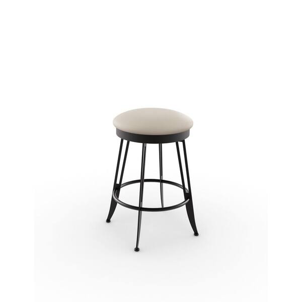 Amisco Phylo 30 in. Brown Metal Beige Polyurethane Bar Stool