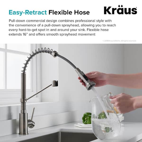 KRAUS Standart PRO Single All-in-One Home Undermount in. Steel Sink KHU100-32-1610-53SS in with Kitchen 32 Stainless - Faucet Bowl Steel The Stainless Depot