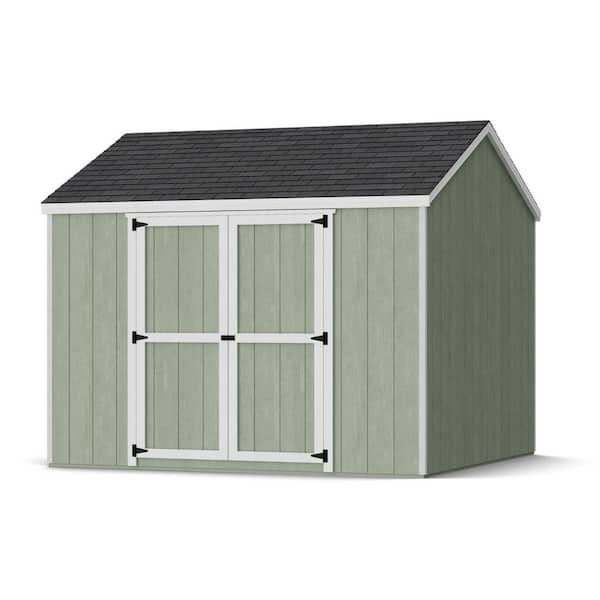 Value Gable 10 ft. x 10 ft. Outdoor Wood Storage Shed with Side Entry and Floor Do-It-Yourself Kit (100 sq. ft. )