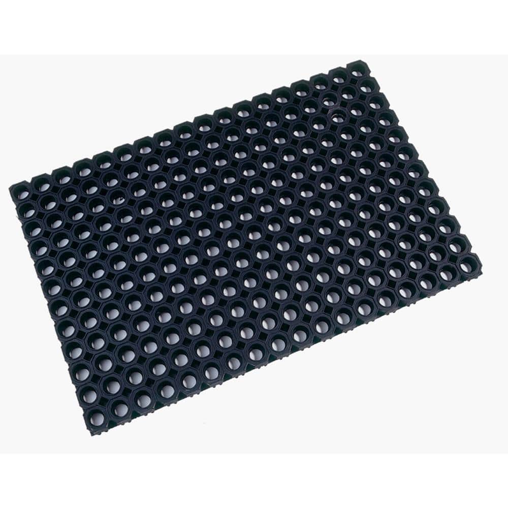 Durable Corporation 396S1624BK Heavy Duty Rubber Fingertip  Entrance Mat, for Outdoor Areas, 16 Width x 24 Length x 5/8 Thickness,  Black : Industrial & Scientific