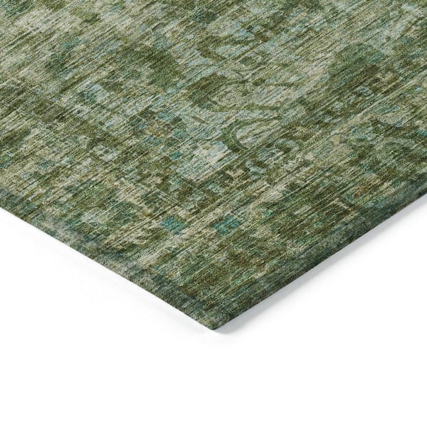 Chantille Machine Washable Indoor/Outdoor Abstract ACN1744 Olive 10 ft. x 14 ft. Area Rug