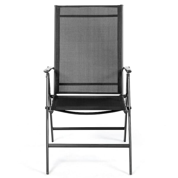 Casainc Adjustable Portable Folding Metal Outdoor Dining Chair In Black Hyh20bk 2 The Home Depot - Metal Mesh Folding Patio Chairs Casainc Adjustable Portable Folding Metal Outdoor Dining Chair In Black Hyh20bk 2 The Home Depot - Metal Mesh Folding Patio Chairs