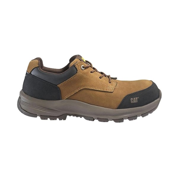 CAT Footwear Men's Work Shoes-Leather Resolve Composite Toe, Brown Size 8