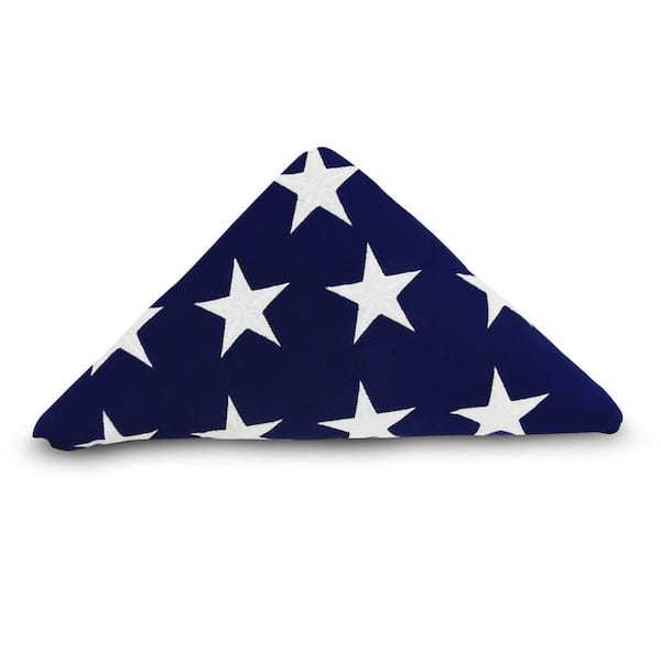 ANLEY 5 ft. x 9.5 ft. Memorial Flag American US Flag Heavy-Duty Cotton For Veteran - USA Burial Casket Flags