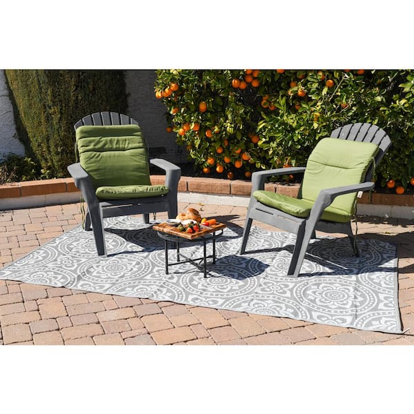 Palm Garden Outdoor Rug Large Waterproof Non Slip Area Reversible