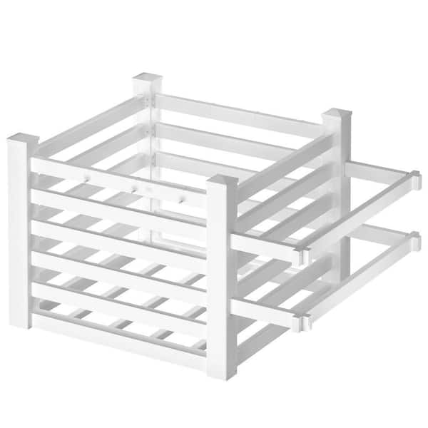 278 Gal. Waterproof Modern Outdoor Pool Storage Bin with 6-Repositionable Hooks