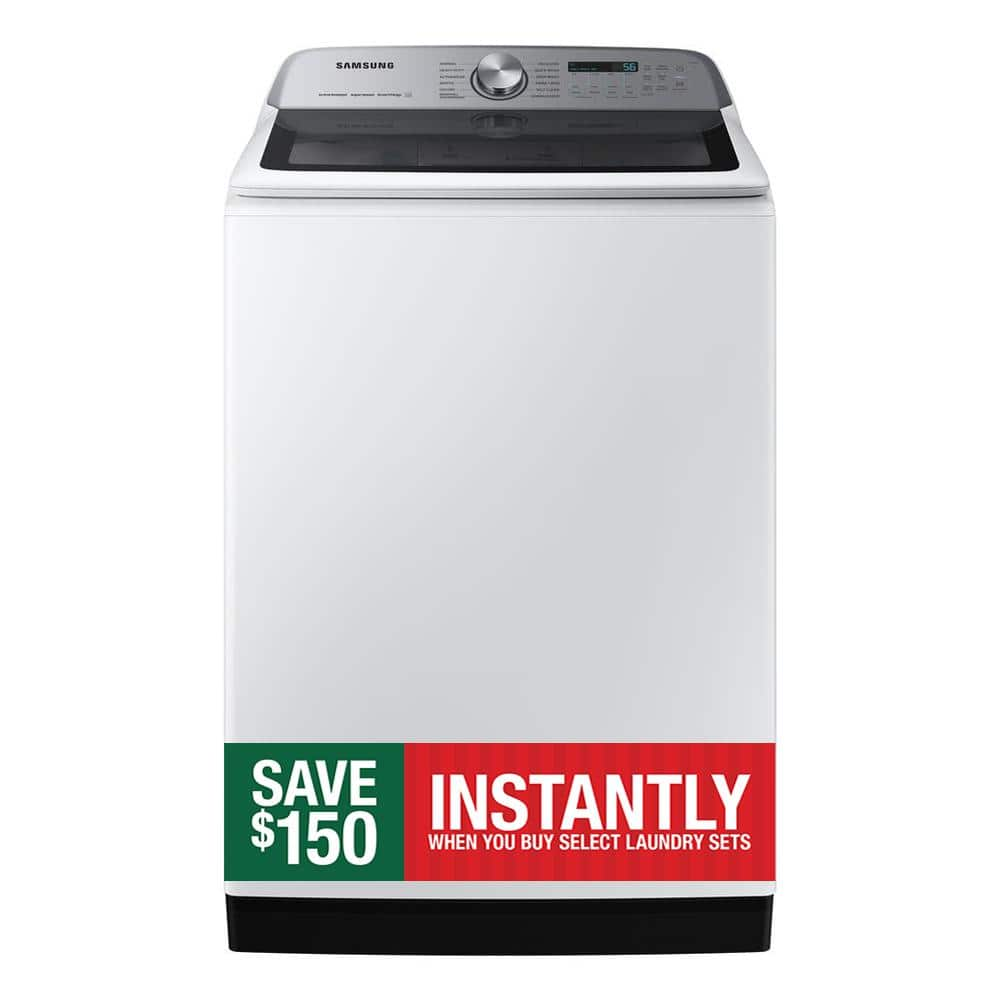 Samsung 5.4 cu.ft. Smart Top Load Washer with Pet Care Solution and Super Speed Wash in White