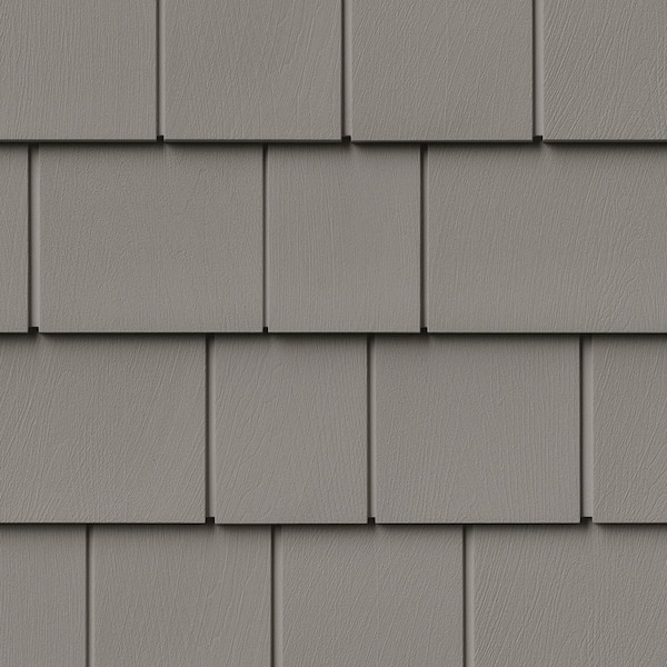 Novik NovikShake 16.6 in. x 47 in. NP Northern Perfection Polymer Siding in Coventry Gray (11 Panels Per Box, 48.8 sq. ft.)