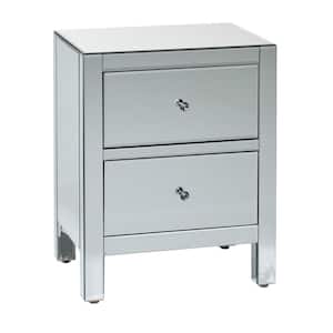 Silver Wood Glam Cabinet