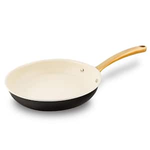 12 in. Ceramic Non-stick Large Frying Pan in White