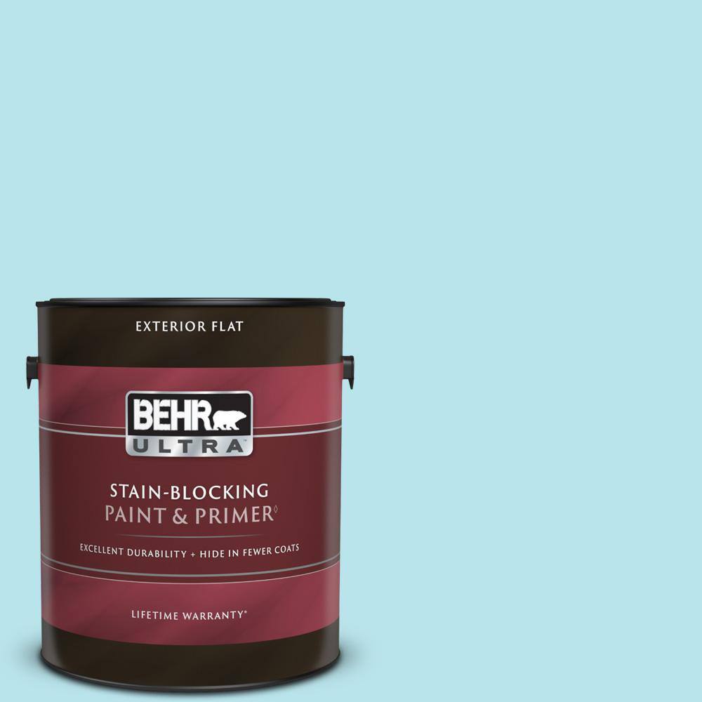 BEHR ULTRA 1 gal. 510A3 Fresh Water Flat Exterior Paint & Primer