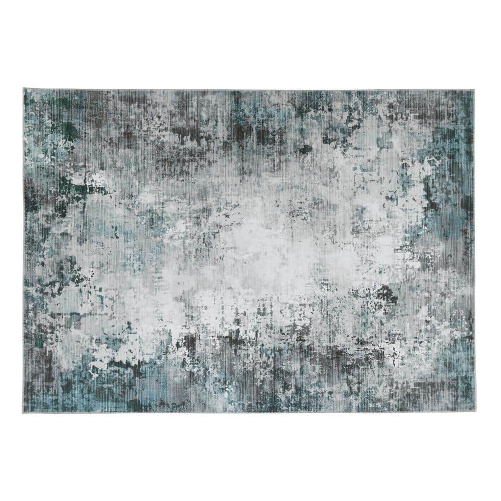 Harmony Gray 4 ft. x 6 ft. Abstract Indoor Machine Washable Area Rug price history on PriceWatchPro