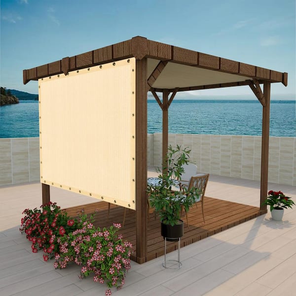 AOPSPS 4 ft. x 4 ft. Sand Sun Shade Cloth-90% UV Block