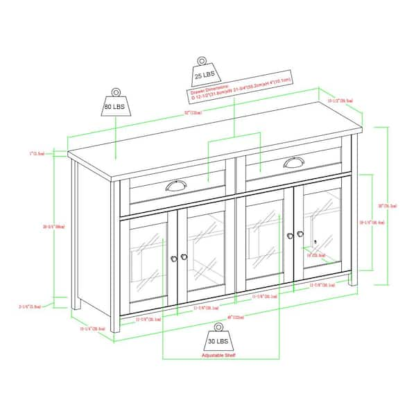 Welwick Designs Brushed White Wood and Metal Farmhouse Storage Cabinet with  Grooved Sliding Door HD8970 - The Home Depot