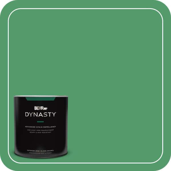 BEHR DYNASTY 1 qt. #P410-6 Solitary Tree Semi-Gloss Enamel Interior Stain-Blocking Paint and Primer