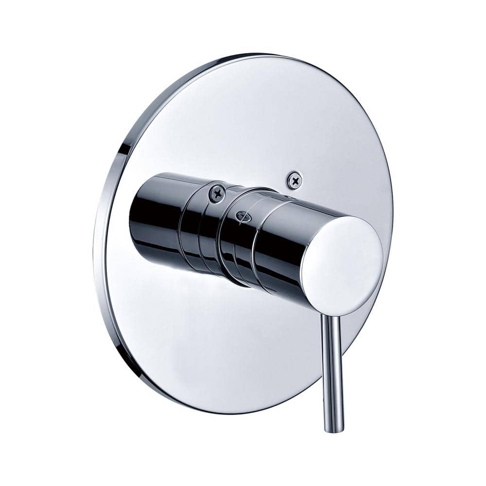 Polished Chrome Round Shower Mixer with Lever Handle