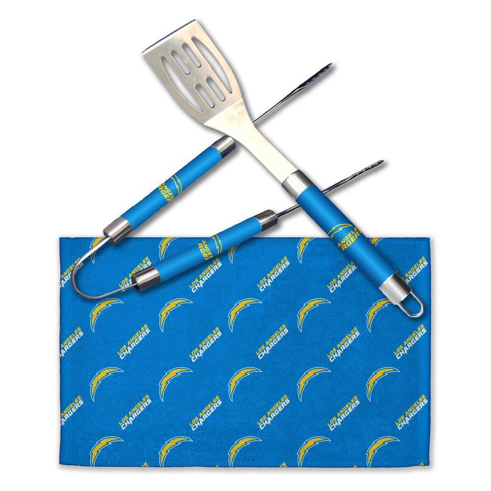 NFL LA Chargers Stainless Steel Outdoor Kitchen Accessories BBQ Grilling Utensil Set price history on PriceWatchPro