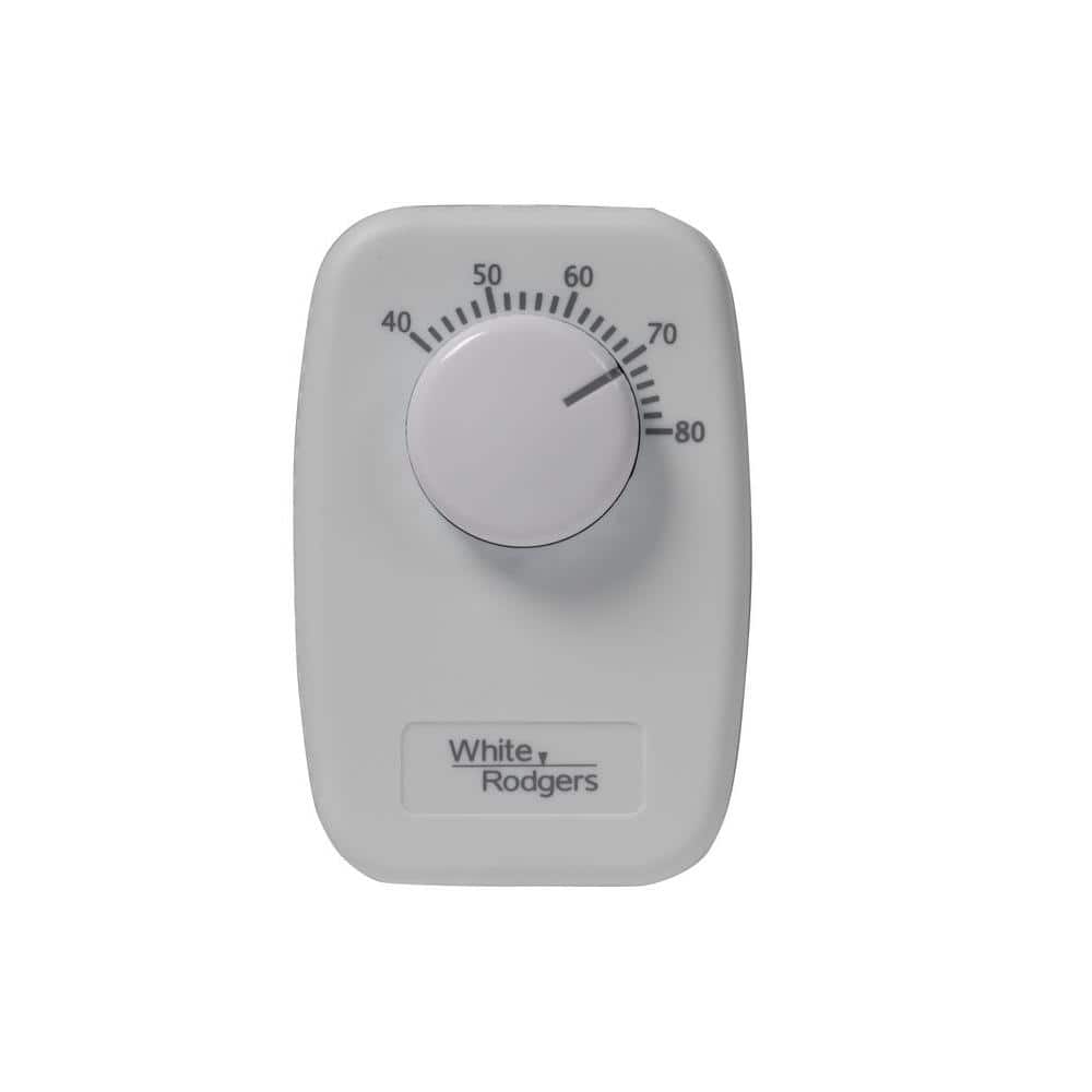 White Single Pole Line Voltage Baseboard Thermostat
