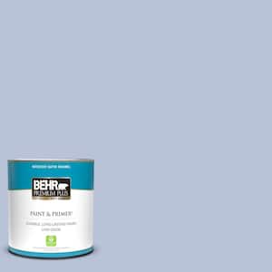 1 qt. #610C-3 Virginia Blue Satin Enamel Low Odor Interior Paint & Primer