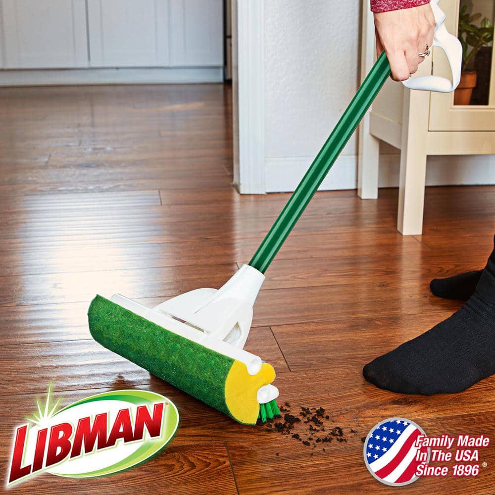 Libman Green and White Nitty Gritty Roller Mop with Scrub Brush