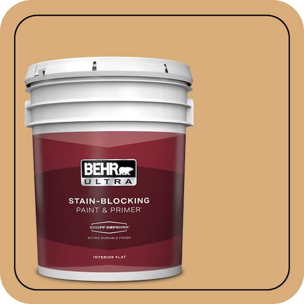 BEHR ULTRA 5 gal. #PPU6-05 Cork Extra Durable Flat Interior Paint & Primer