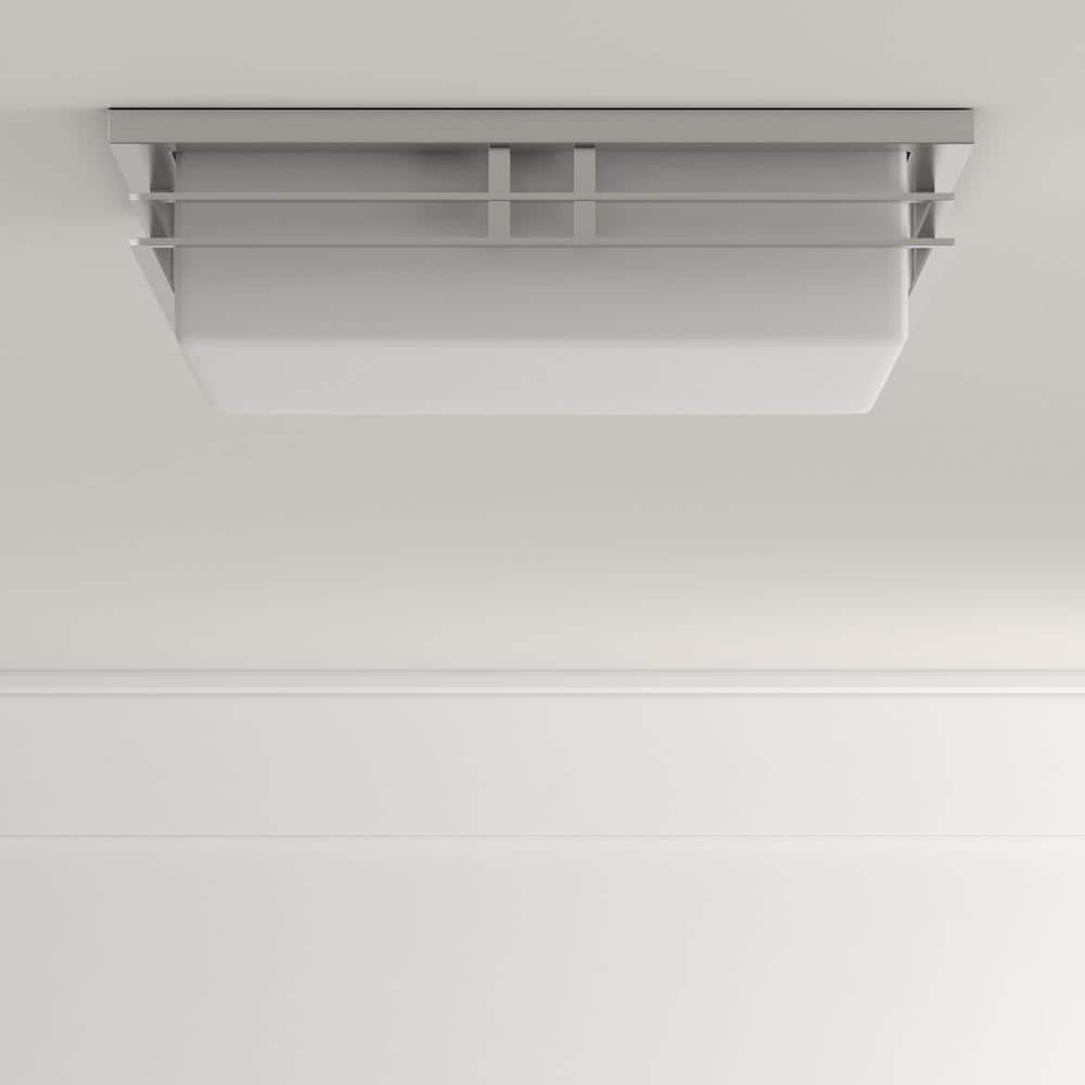 Helm Brushed Nickel 14" LED Flush Mount Light with Acrylic Diffuser