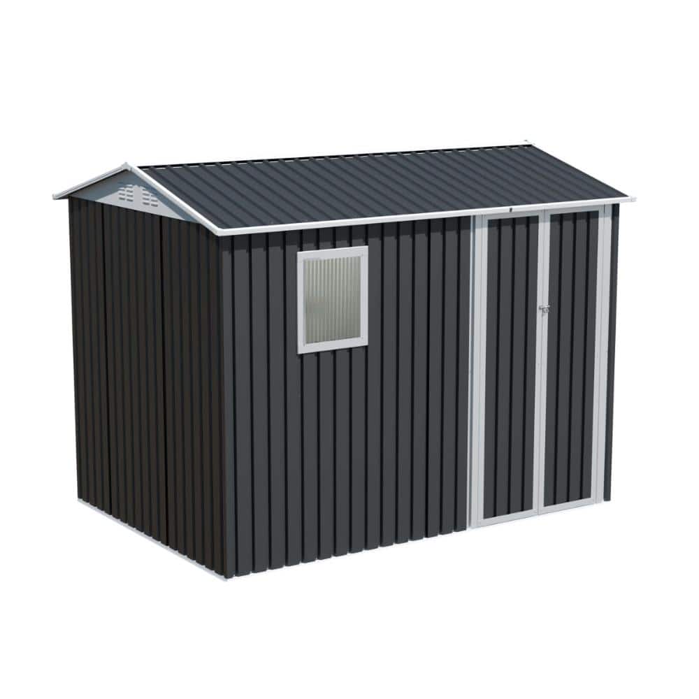 9 ft. W x 6 ft. Gray Metal Garden Shed with 1 Windows for Outdoor price history on PriceWatchPro