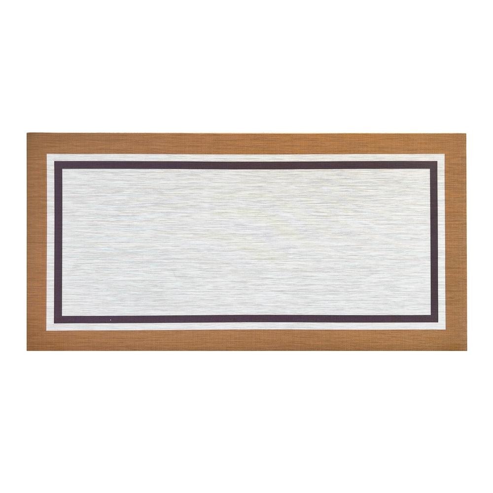Lancaster Gold Woven Vinyl Home Kitchen Mat Waterproof Area Rug for Indoor/