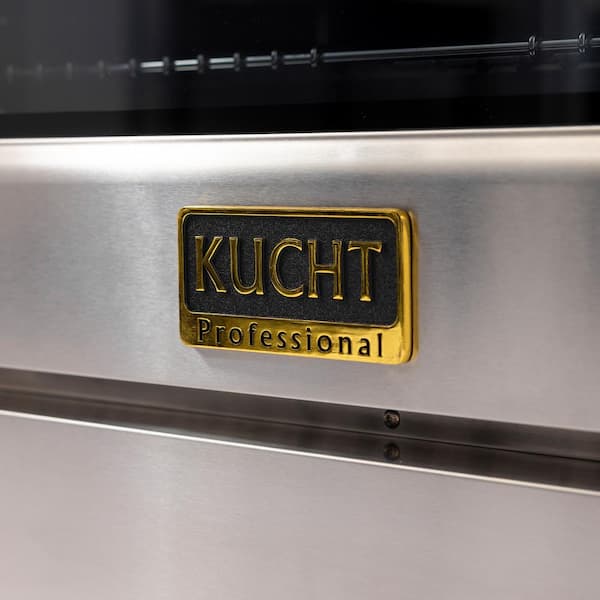 30 in. 4.2 cu.ft. 4-Burners Dual Fuel Range Natural Gas in Stainless Steel with Gold Accents and Digital Dial Thermostat