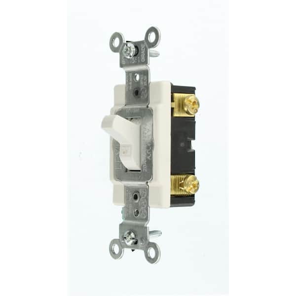 20 Amp Single-Pole AC Quiet Toggle Switch, White 20 Amp Single-Pole AC Quiet Toggle Switch, White