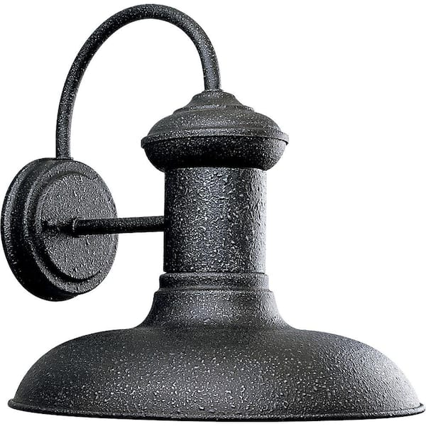 Brookside Collection 1-Light Gilded Iron Farmhouse Outdoor Large Wall Lantern Light