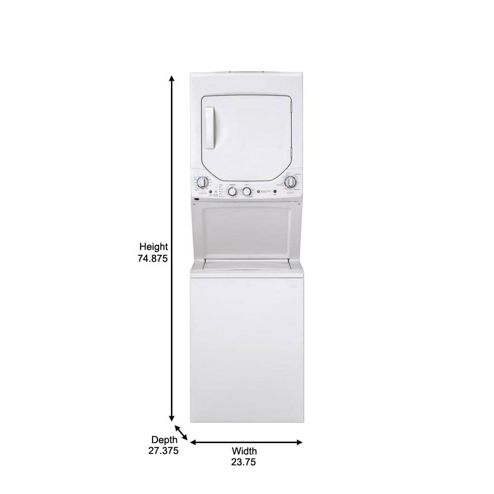 White 2.3 Cu. Ft. Washer and 4.4 Cu. Ft. Electric Dryer Laundry Center