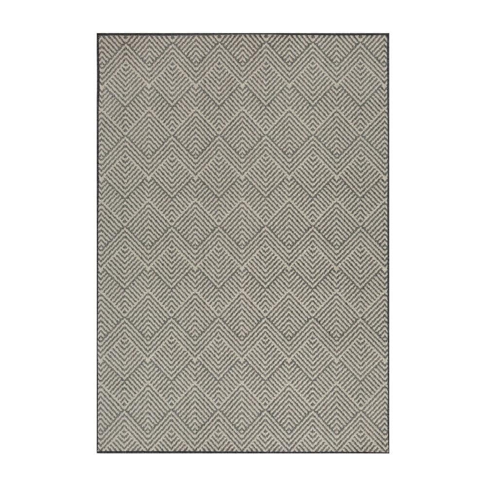 Black/Ivory Zig Zag 5 ft. x 7 ft. Indoor/Outdoor Area Rug price history on PriceWatchPro