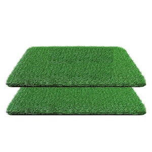 14 x 18 in. Fake Grass Turf for Dogs, Artificial Grass Pee Pad for Puppy Potty Training with Drainage Hole, (2-Pack)