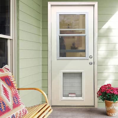 Lowes 32 Exterior Doors With Glass Lusirus   White Primed Steves Sons Fiberglass Doors With Glass Fwtv 32slp 4ilh E4 400 