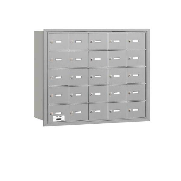 Salsbury Industries Aluminum USPS Access Rear Loading 4B Plus Horizontal Mailbox with 25A Doors