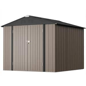 6 ft. W x 8 ft. D Outdoor Storage Metal Shed Lockable Metal Garden Shed for Backyard Outdoor (48 sq. ft.)