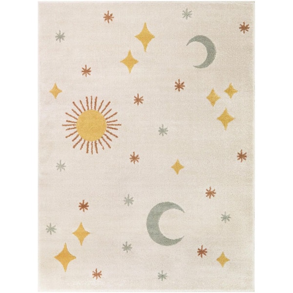 Vega Yellow 5 ft. x 7 ft. Youth Space Area Rug