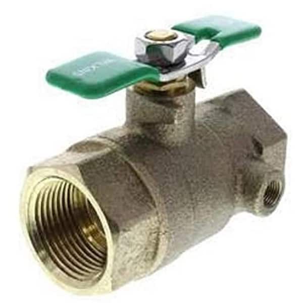 1-1/2 in. D x 8.9 in. L Bronze Full Port Ball Valve