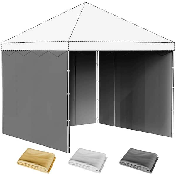 10x10 FT Outdoor Canopy Sidewalls, 3 Pcs UV Protection Waterproof