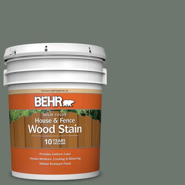 BEHR 5 gal. #T17-13 In the Woods Solid Color House and Fence Exterior Wood Stain