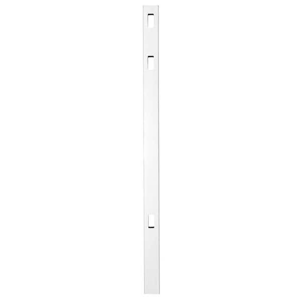 Veranda Pro Series 4 in. x 4 in. x 8 ft. White Vinyl Lafayette Spaced Picket Routed Line Fence Post