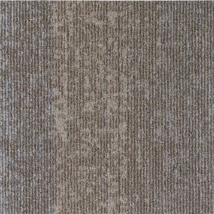 Elite Single Virginia Highland Brown Com/Res 24 in. x 24 in. Adhesive Carpet Tile square W/Cush 1 tiles/Case 1 sq. ft.