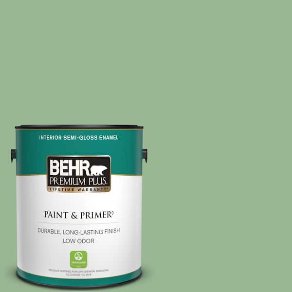 BEHR PREMIUM PLUS 1 gal. #M400-4 Brookview Semi-Gloss Enamel Low Odor Interior Paint & Primer