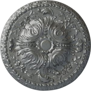 19-5/8 in. x 3/4 in. Amelia Urethane Ceiling Medallion (Fits Canopies upto 2-3/8 in.), Platinum