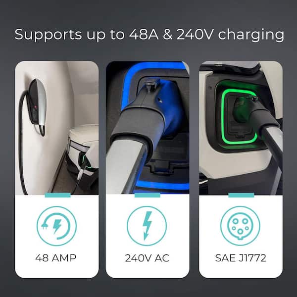 LECTRON Tesla to J1772 Charging Adapter Max 48 Amp 240-Volt for