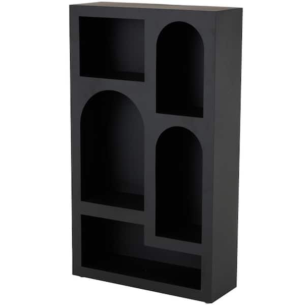 5 Shelf Metal Stationary Black Shelving Unit