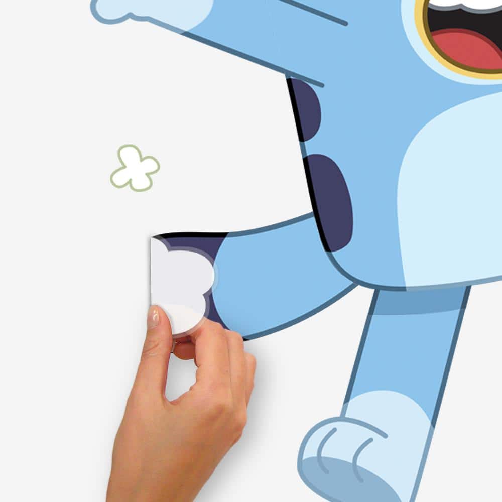 Bluey Character Blue Vinyl Peel and Stick Wall Decals